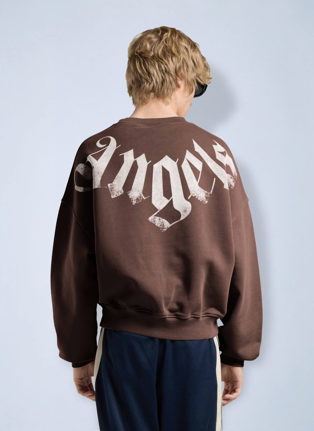 Palm Angels Palm Angels Men Big Neck Logo Loose Sweatshirt