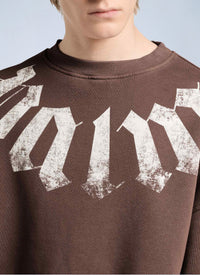 Palm Angels Palm Angels Men Big Neck Logo Loose Sweatshirt