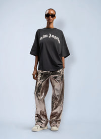 Palm Angels Palm Angels Women Curved Logo Over T-Shirt