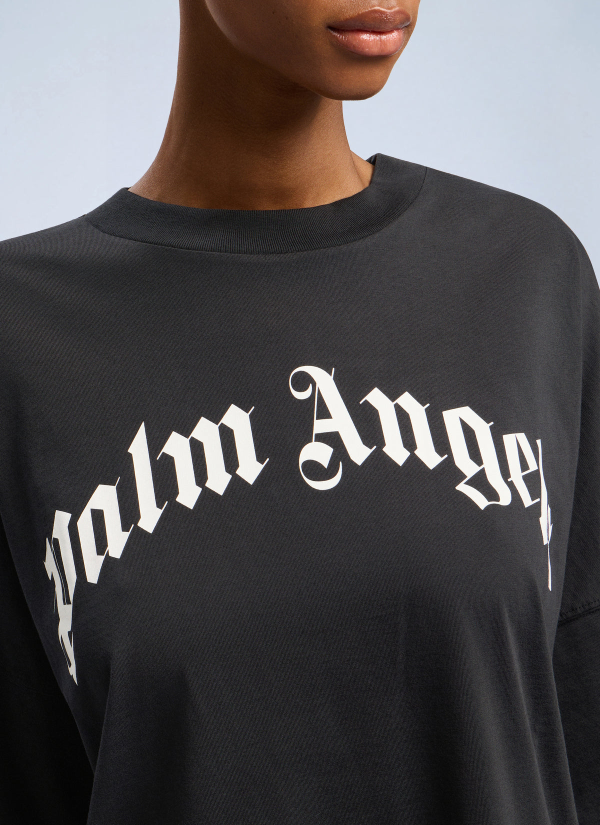 Palm Angels Palm Angels Women Curved Logo Over T-Shirt