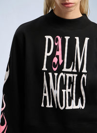 Palm Angels Palm Angels Women Flames Fitted Crew Sweatshirt