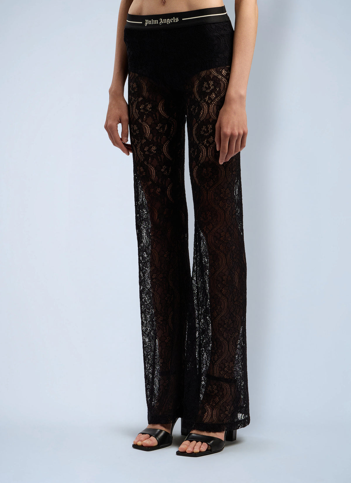 Palm Angels Palm Angels Women Classic Logo Lace Pants