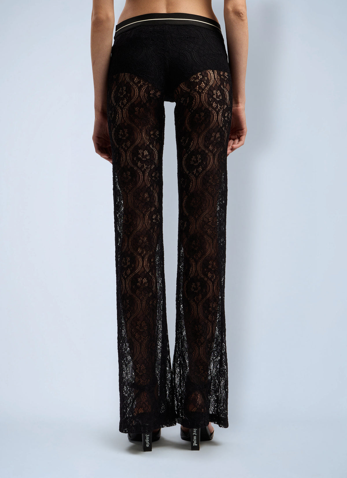 Palm Angels Palm Angels Women Classic Logo Lace Pants