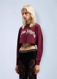 Palm Angels Palm Angels Women Curved Logo Crop Top