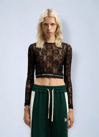 Palm Angels Women Classic Logo Lace Top