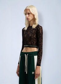 Palm Angels Women Classic Logo Lace Top
