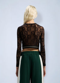 Palm Angels Women Classic Logo Lace Top