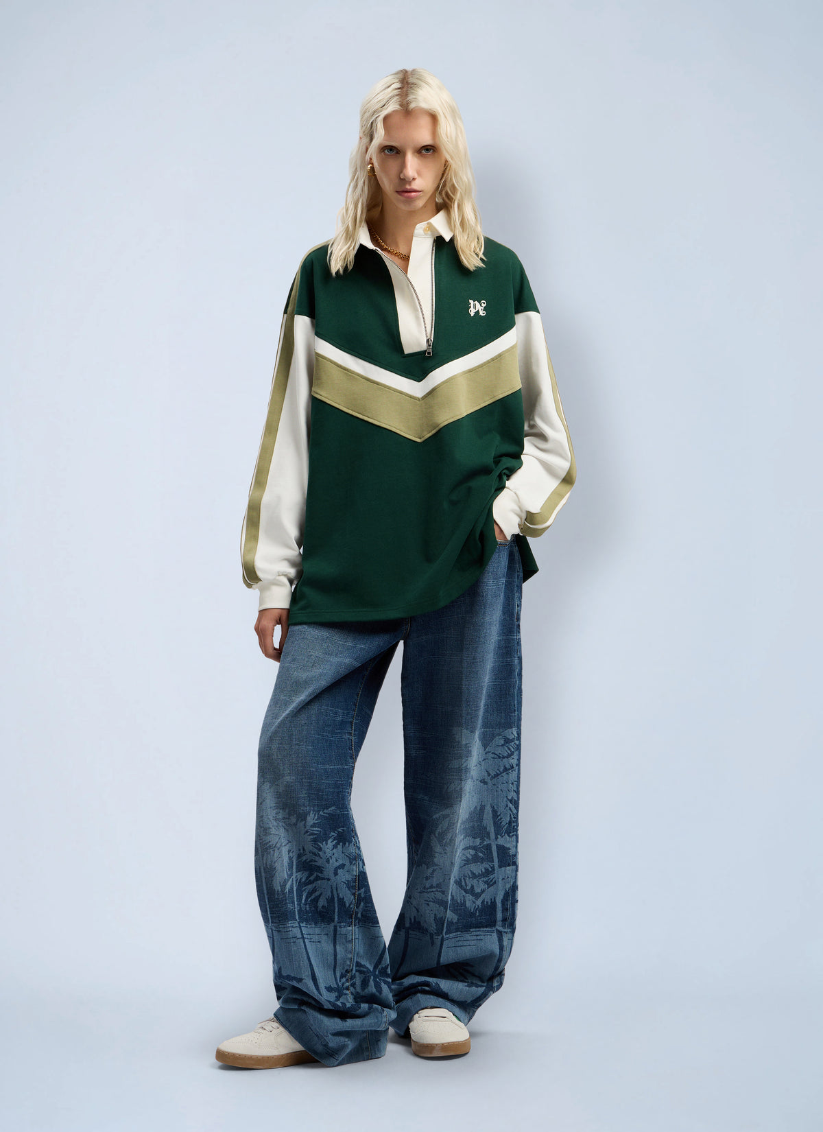 Palm Angels Palm Angels Women Palms Loose Denim Pants