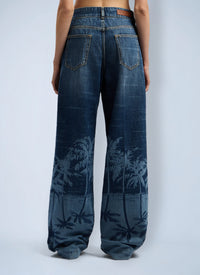 Palm Angels Palm Angels Women Palms Loose Denim Pants