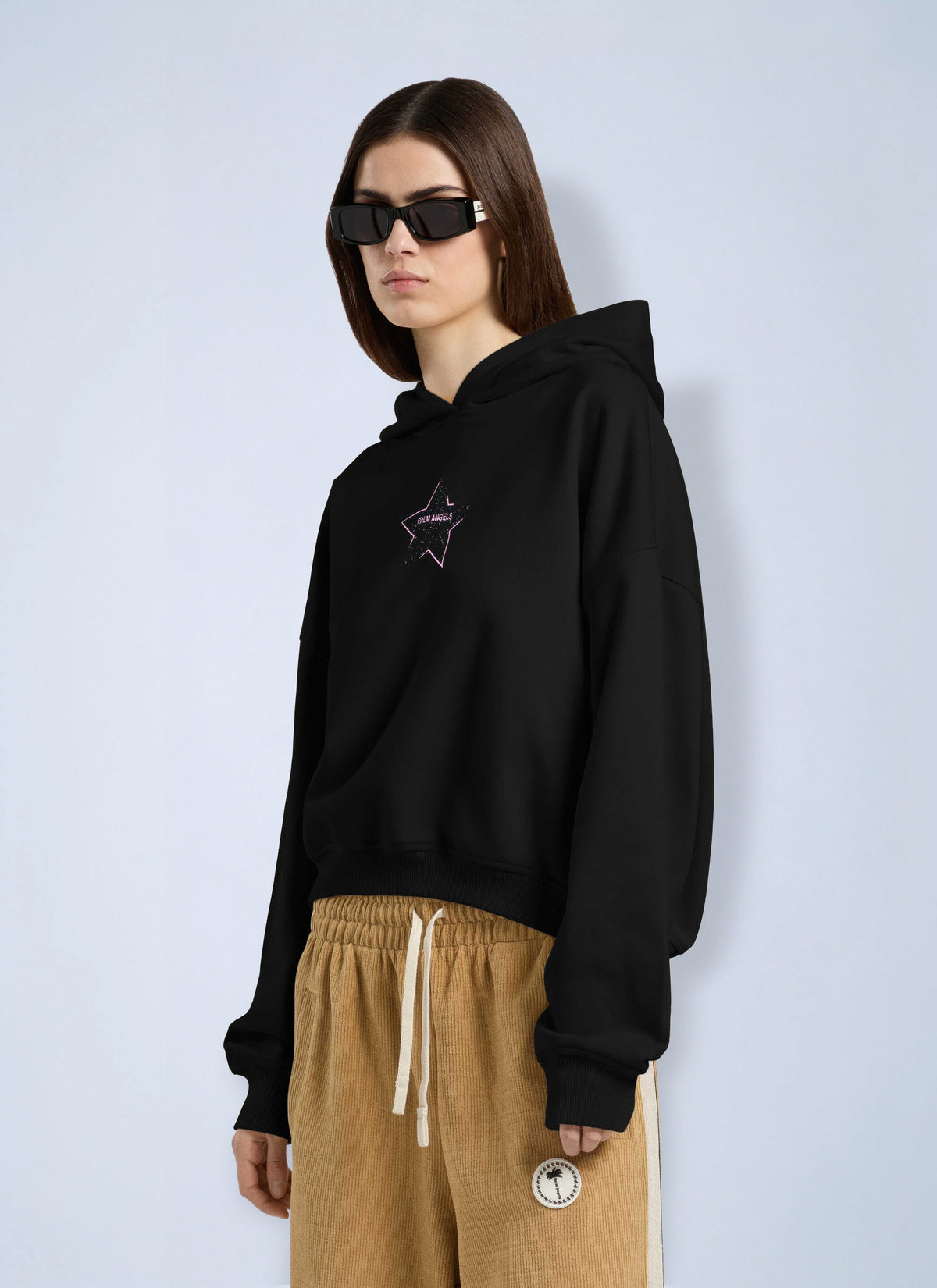 Palm Angels Palm Angels Women Icon Palm  Loose Hoodie