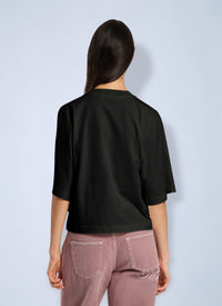 Palm Angels Women Curved Logo Boxy T-Shirt