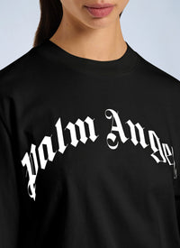 Palm Angels Women Curved Logo Boxy T-Shirt