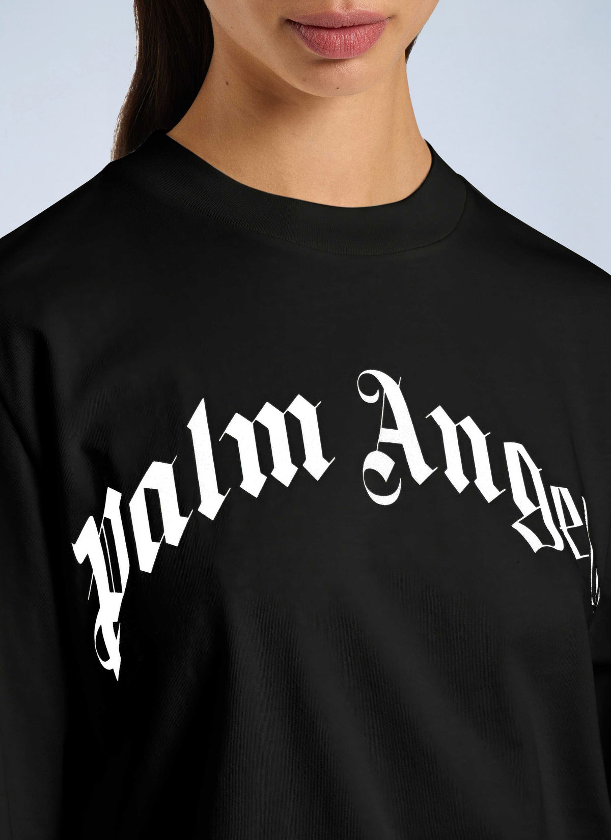 Palm Angels Women Curved Logo Boxy T-Shirt