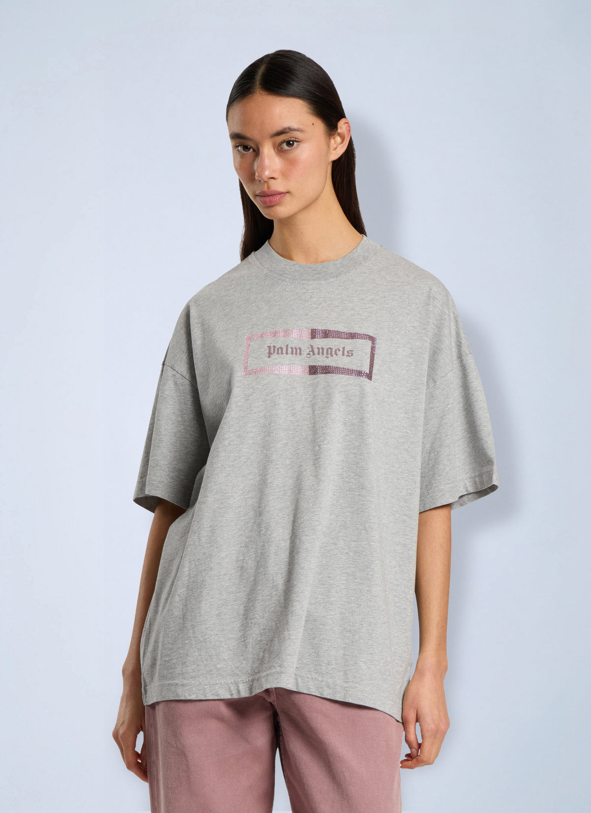 Palm Angels Palm Angels Women Stud Box Logo Loose Tee