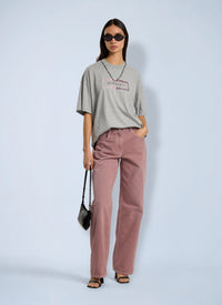 Palm Angels Palm Angels Women Stud Box Logo Loose Tee