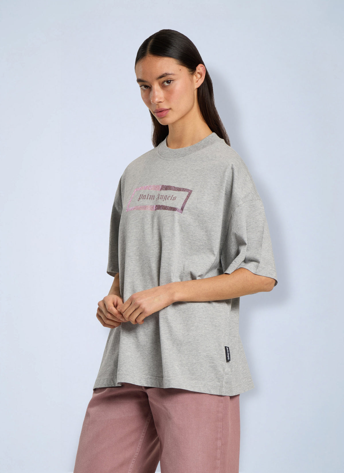Palm Angels Palm Angels Women Stud Box Logo Loose Tee