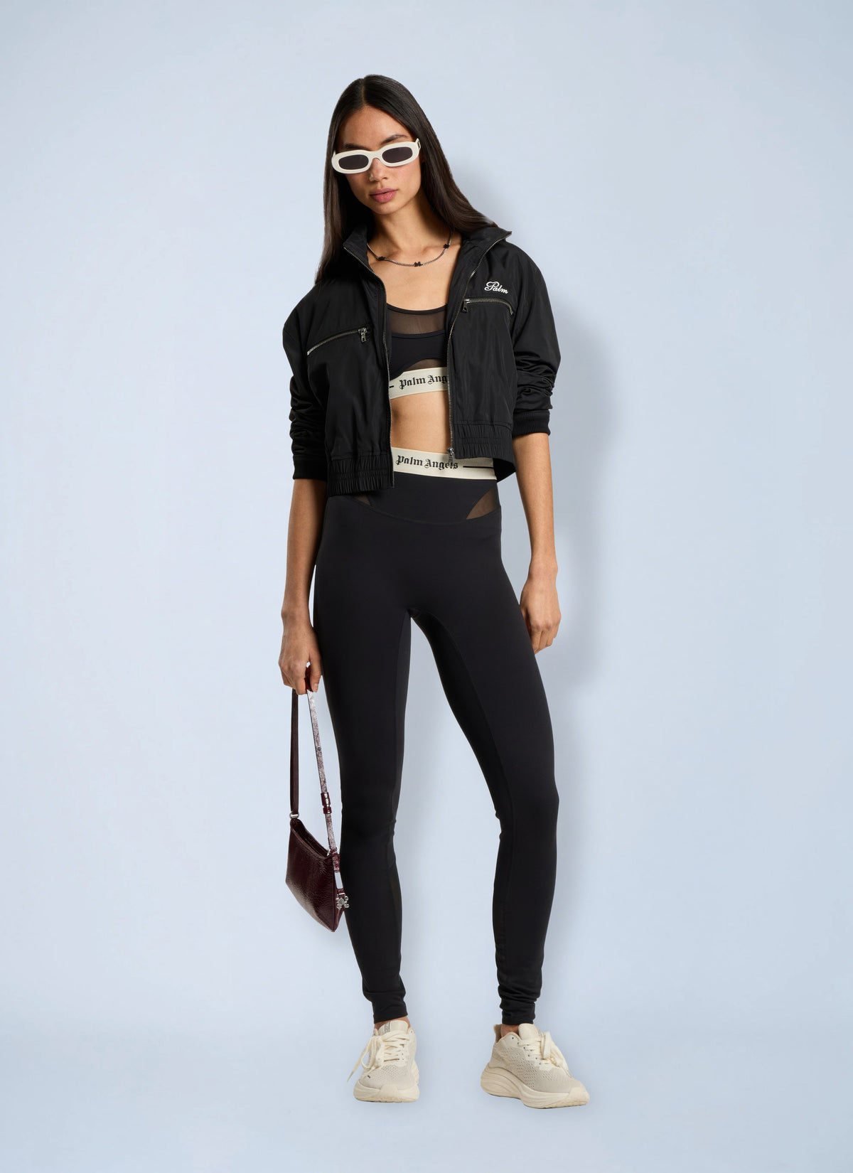 Palm Angels Palm Angels Women Logo Mix Layer Active Top