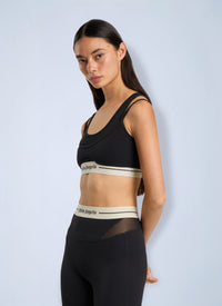 Palm Angels Palm Angels Women Logo Mix Layer Active Top
