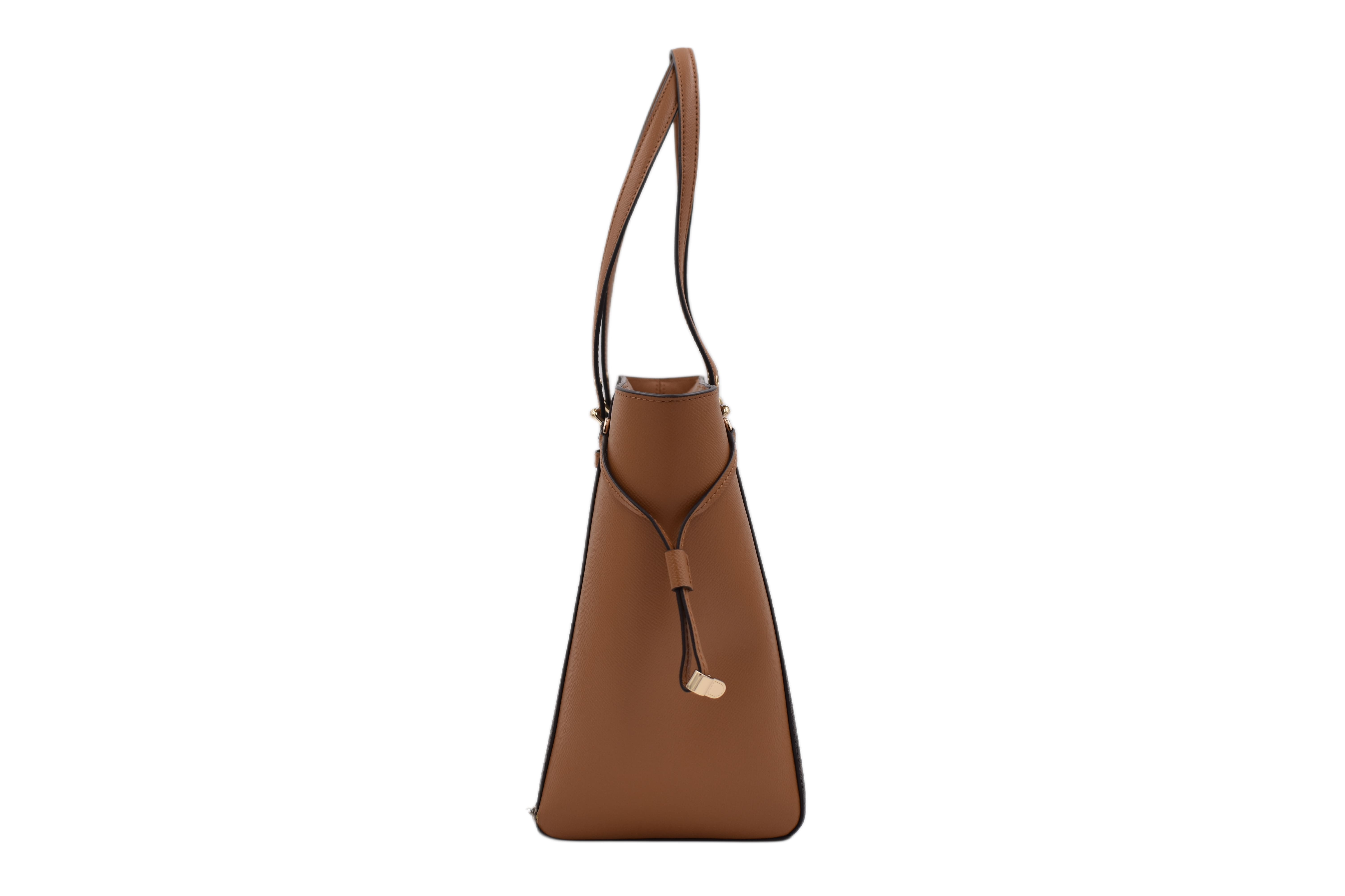 みーこママページ！ KORS トートバッグ ブラウン/ベージュ Michael Kors Voyager MK Signature Drawstring Large Tote Shoulder