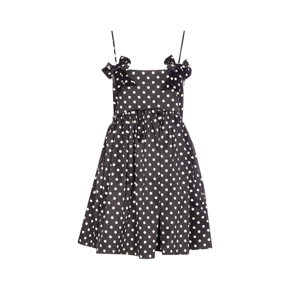 Ganni Women Polka Dots Satin Mini Dress