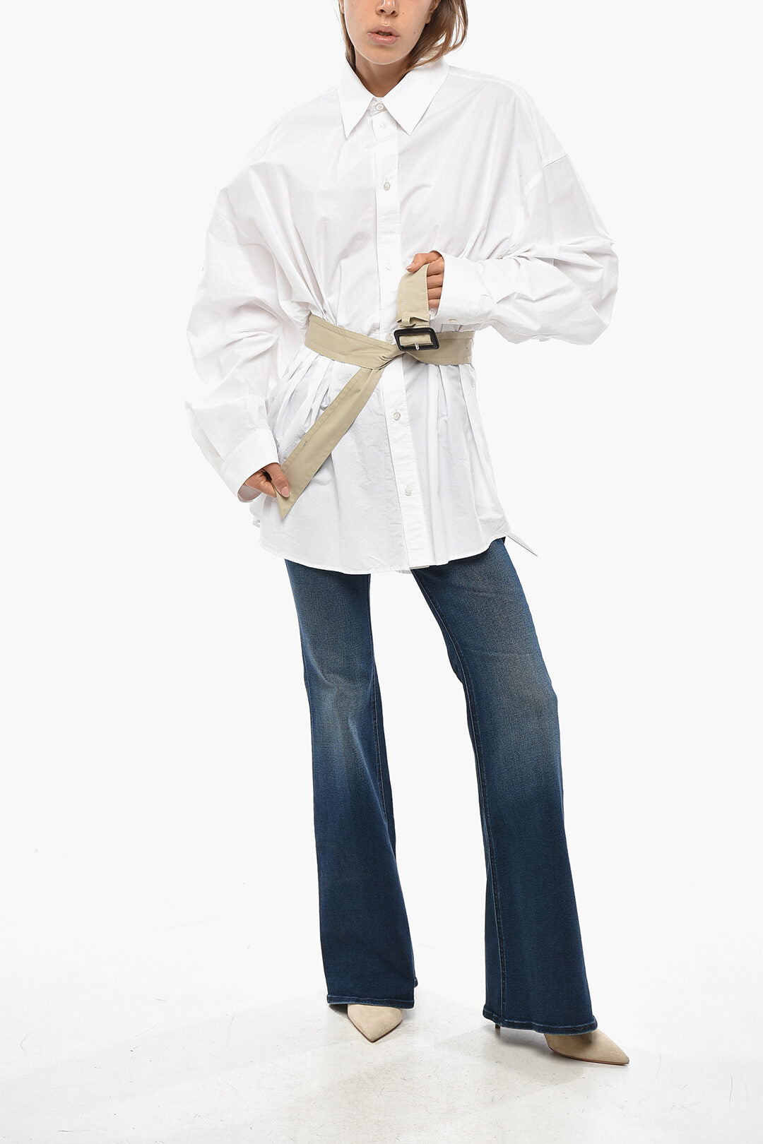 Balenciaga Poplin Blouse with Belt