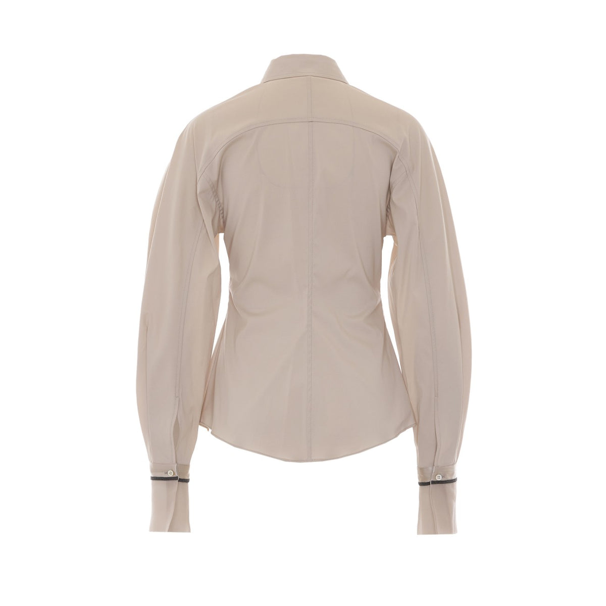 Brunello Cucinelli Women Poplin Shirt With Silk Cuff