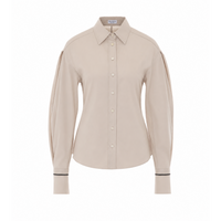 Brunello Cucinelli Women Poplin Shirt With Silk Cuff