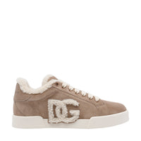 Dolce&Gabbana Dolce&Gabbana Women Portofino Light Sneakers In Leather And Sheepskin