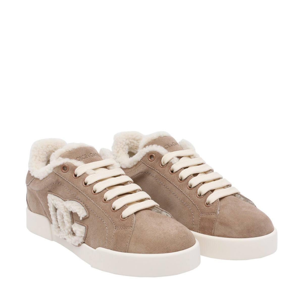 Dolce&Gabbana Dolce&Gabbana Women Portofino Light Sneakers In Leather And Sheepskin