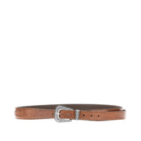 BRUNELLO CUCINELLI Brunello Cucinelli Men Engraved Buckle Leather Belt
