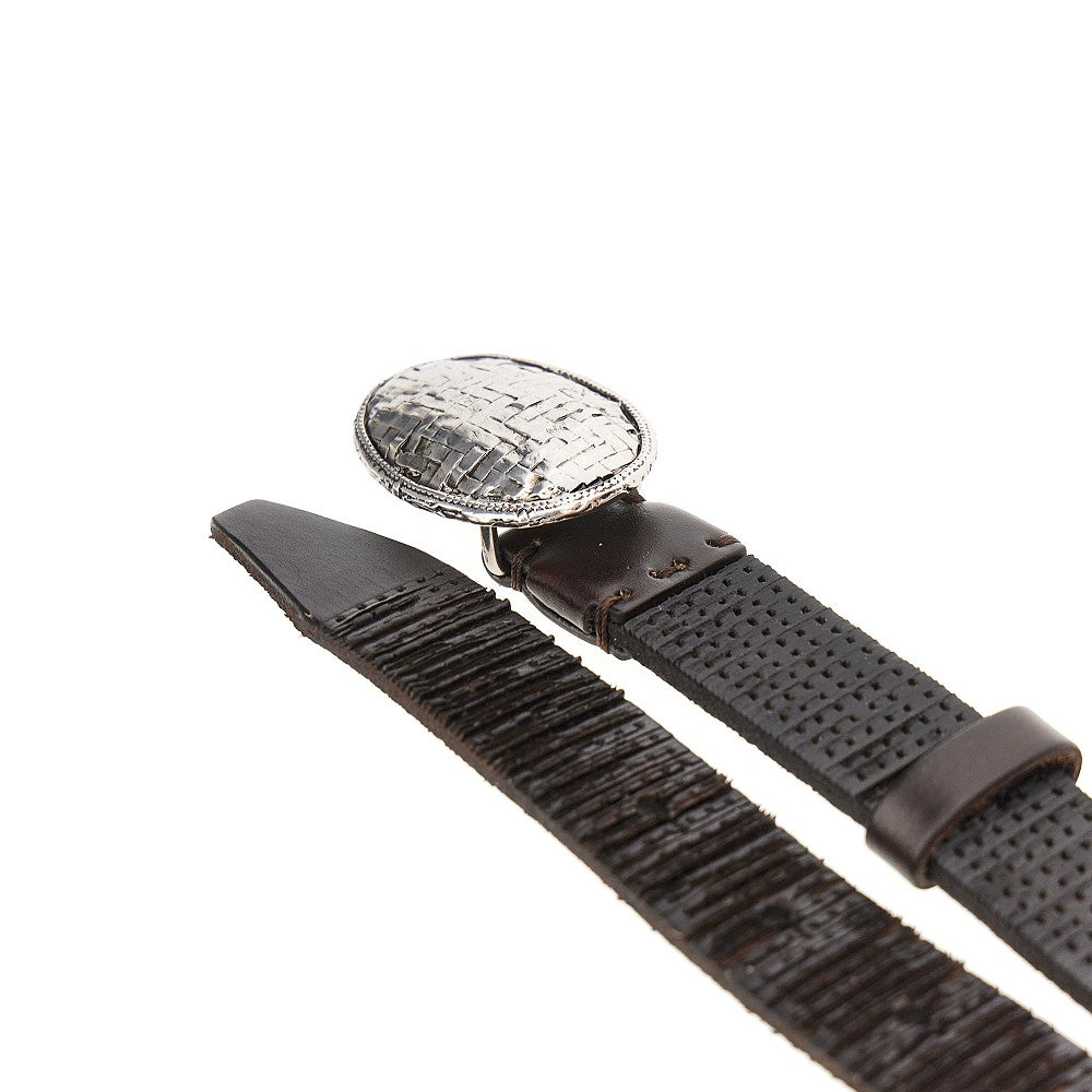 BRUNELLO CUCINELLI Brunello Cucinelli Men Texture Leather Belt