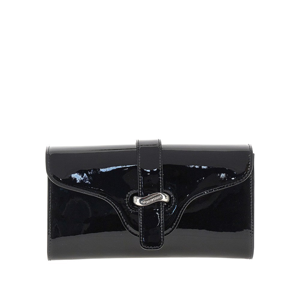 EMPORIO ARMANI Emporio Armani Women Patent Leather Clutch With Chain