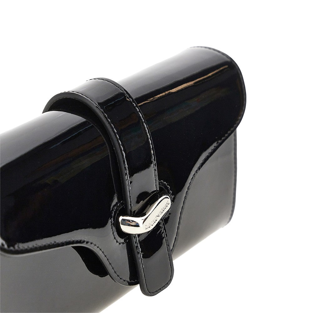 EMPORIO ARMANI Emporio Armani Women Patent Leather Clutch With Chain