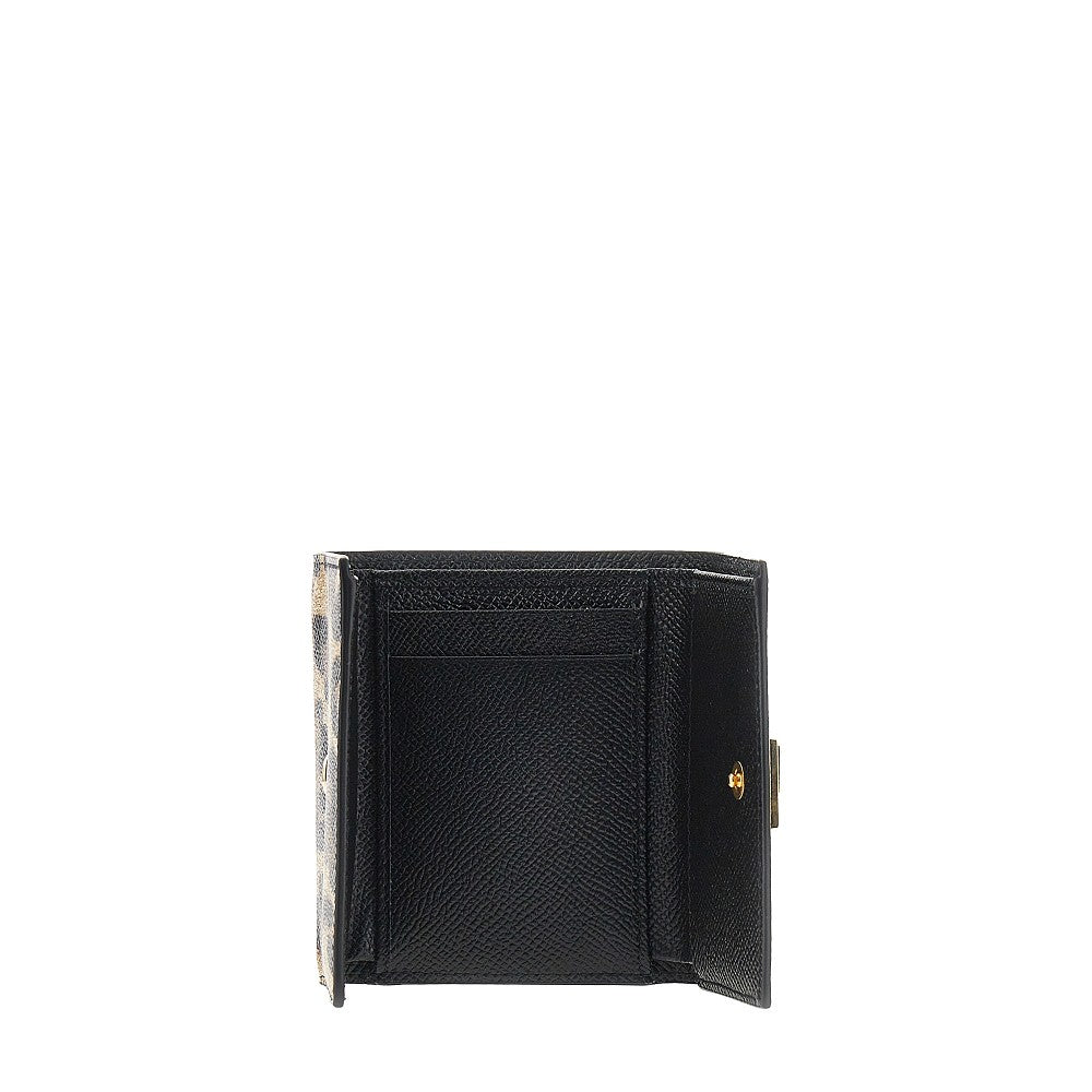 Dolce&Gabbana Women Leopard-Print Leather French Flap Wallet