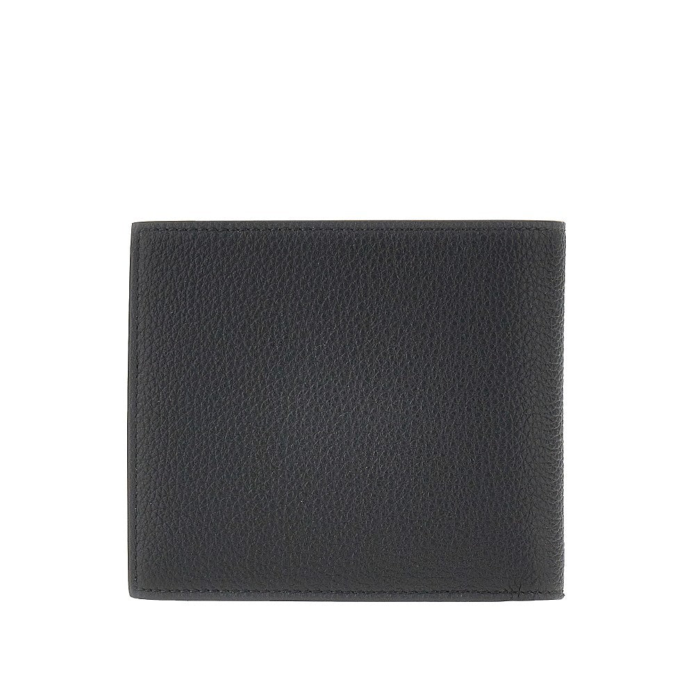 Thom Browne Men Grained Leather Bi-Fold Wallet