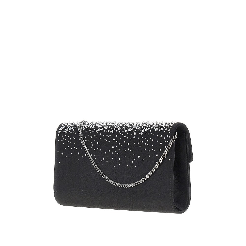 Roger Vivier Women 'Efflorescence' Satin Pouch With Rhinestones