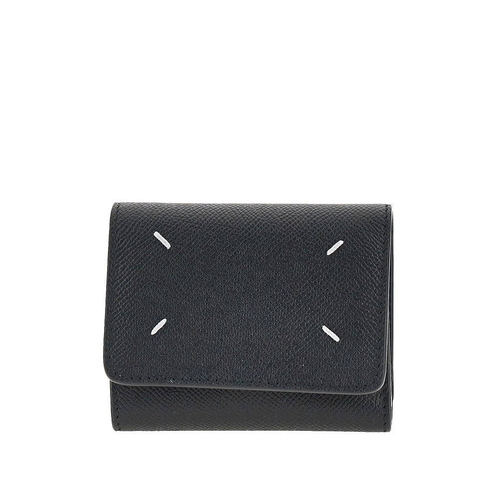Maison Margiela Men Grained Leather Tri-Fold Wallet