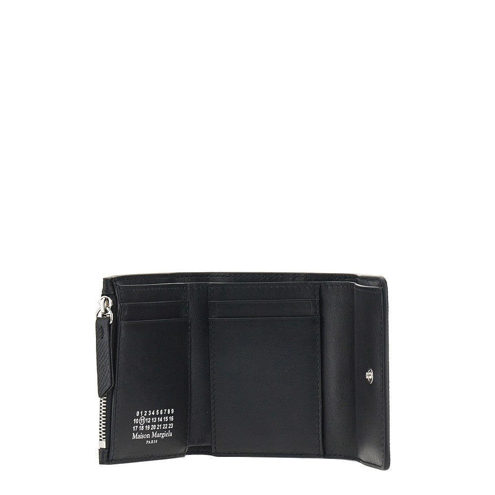 Maison Margiela Men Grained Leather Tri-Fold Wallet
