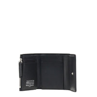 Maison Margiela Men Grained Leather Tri-Fold Wallet