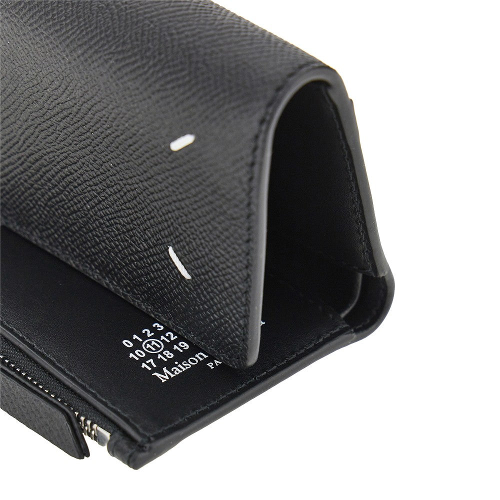 Maison Margiela Men Grained Leather Tri-Fold Wallet