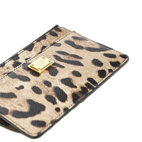 Dolce&Gabbana Women Leopard-Print Leather Cardholder Pouch
