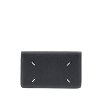 Maison Margiela Men Grained Leather Cardholder With Flap