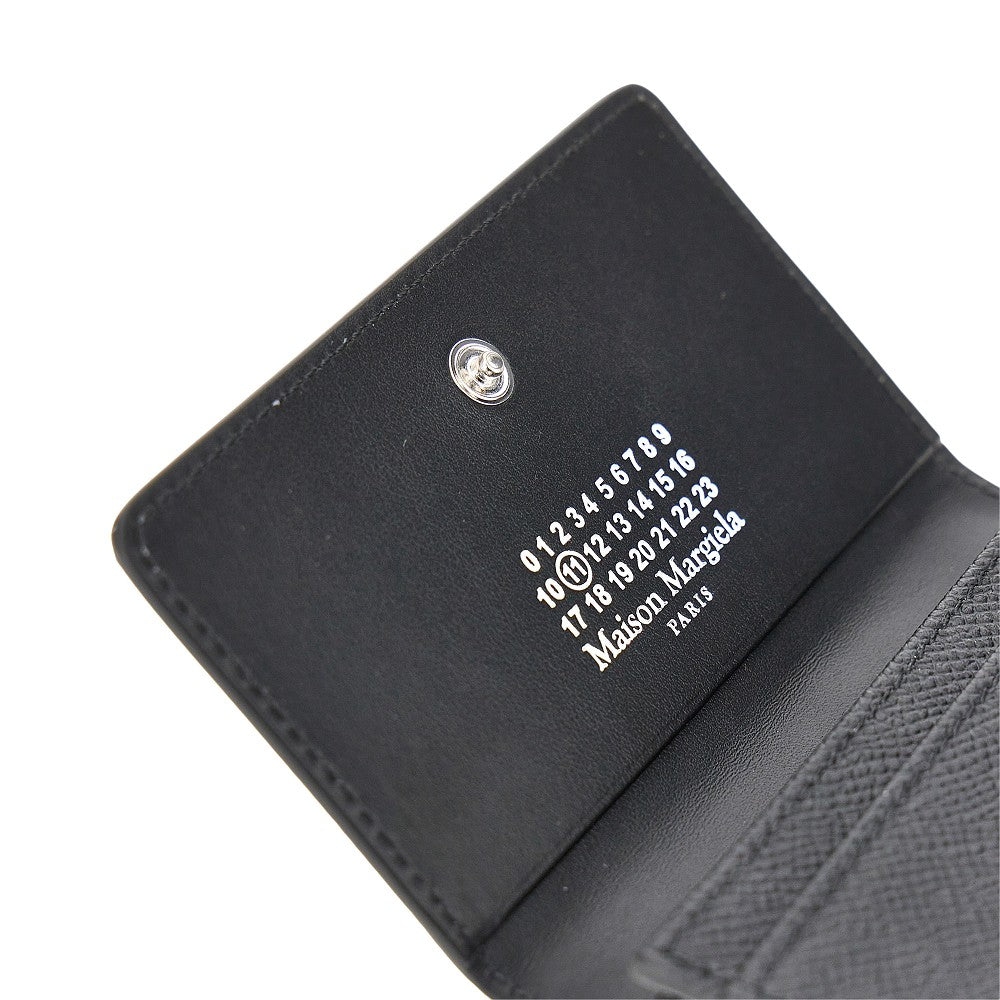 Maison Margiela Men Grained Leather Cardholder With Flap