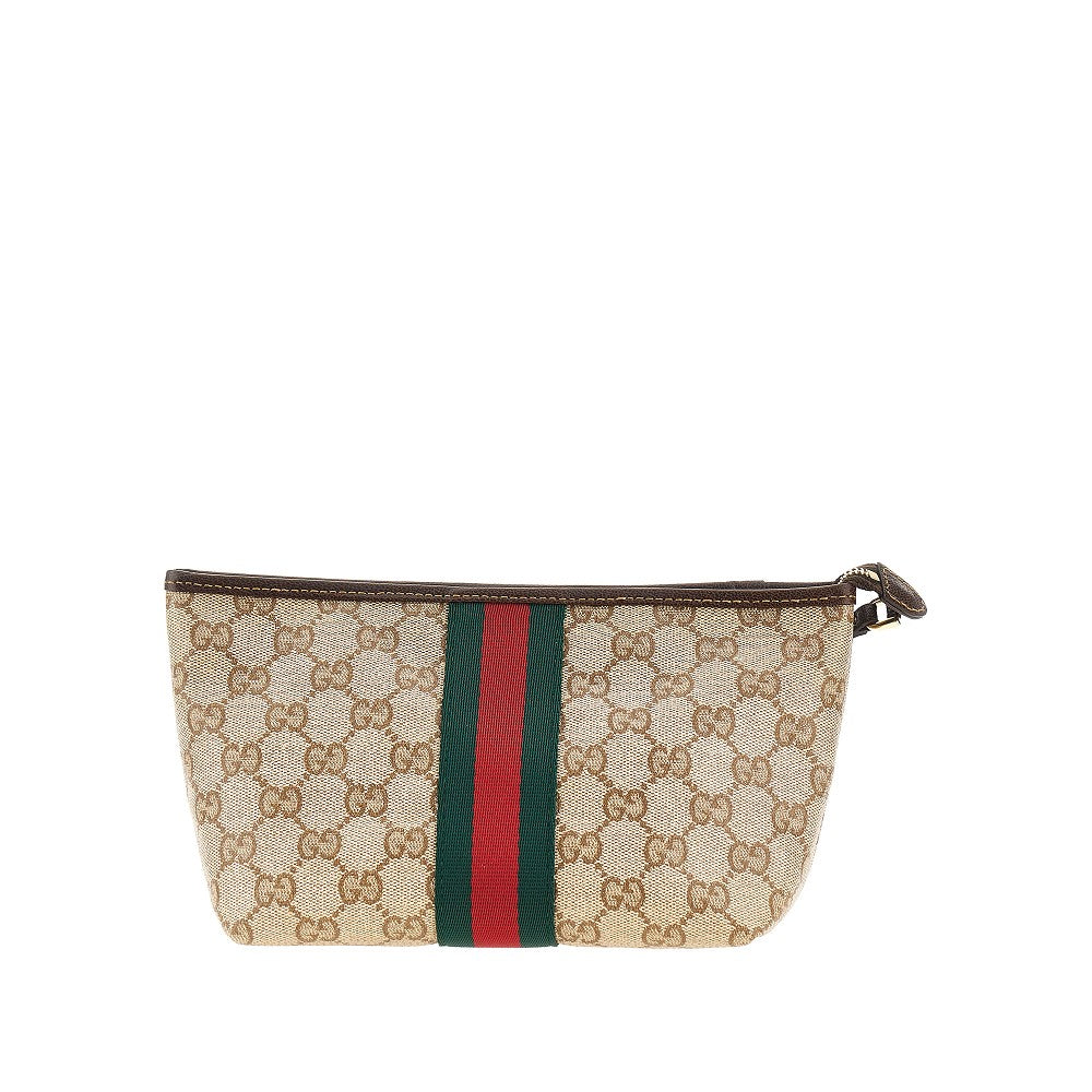 GUCCI Gucci Women Gg Fabric Small Pouch With Web Ribbon