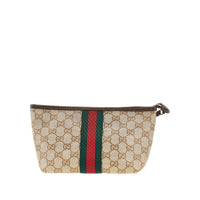 GUCCI Gucci Women Gg Fabric Small Pouch With Web Ribbon