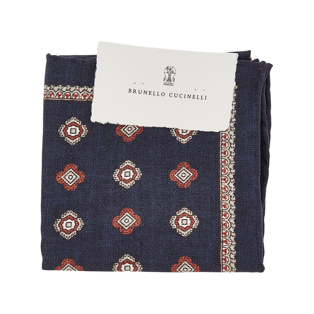 Brunello Cucinelli Men Jacquard Silk Pocket Square