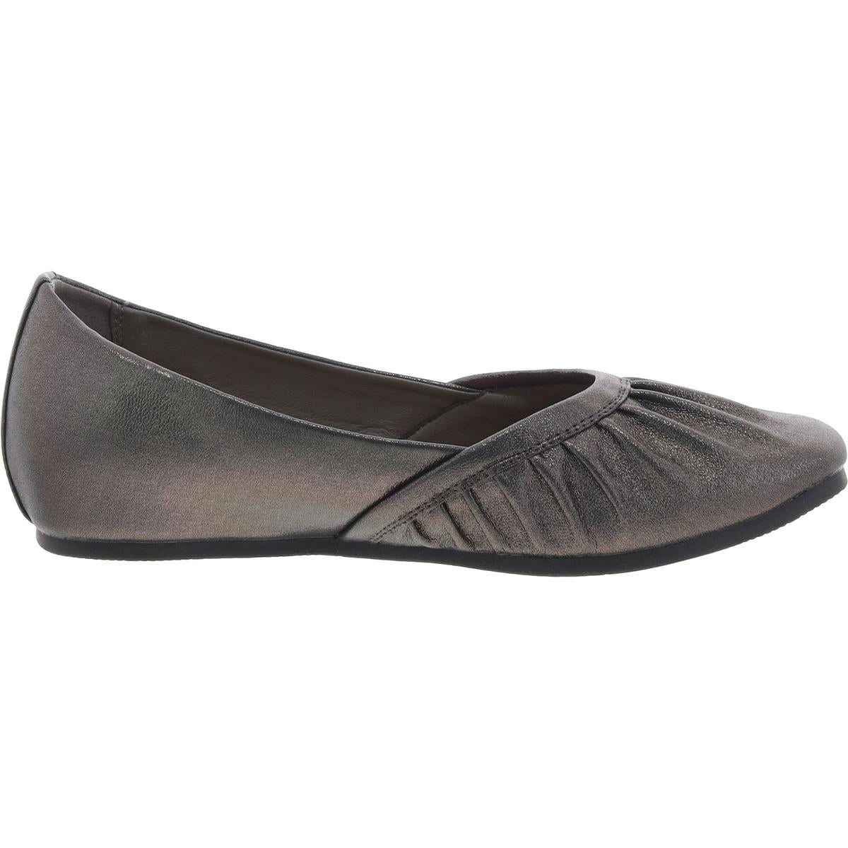 Charlie Womens Shimmer Faux Leather Ballet Flats