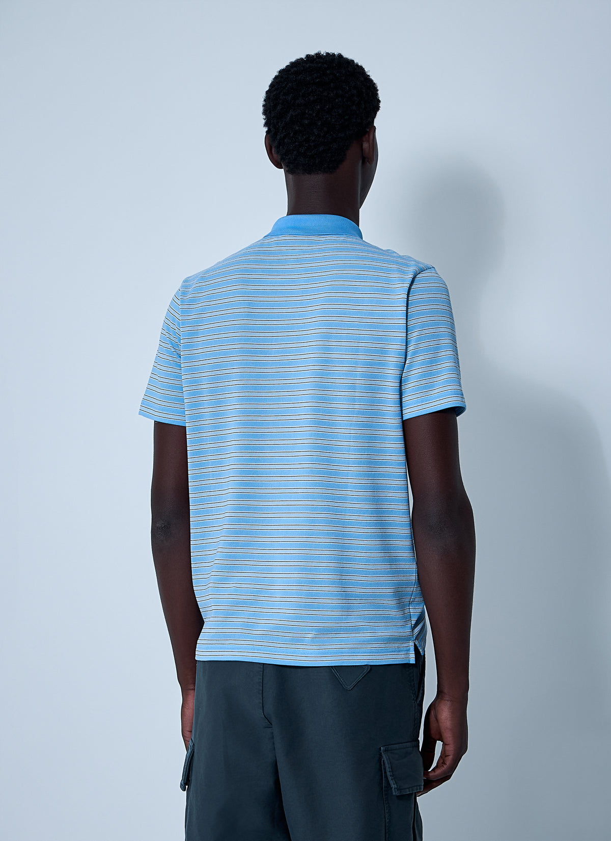 Prada Prada Men Logo Motif Polo Shirt