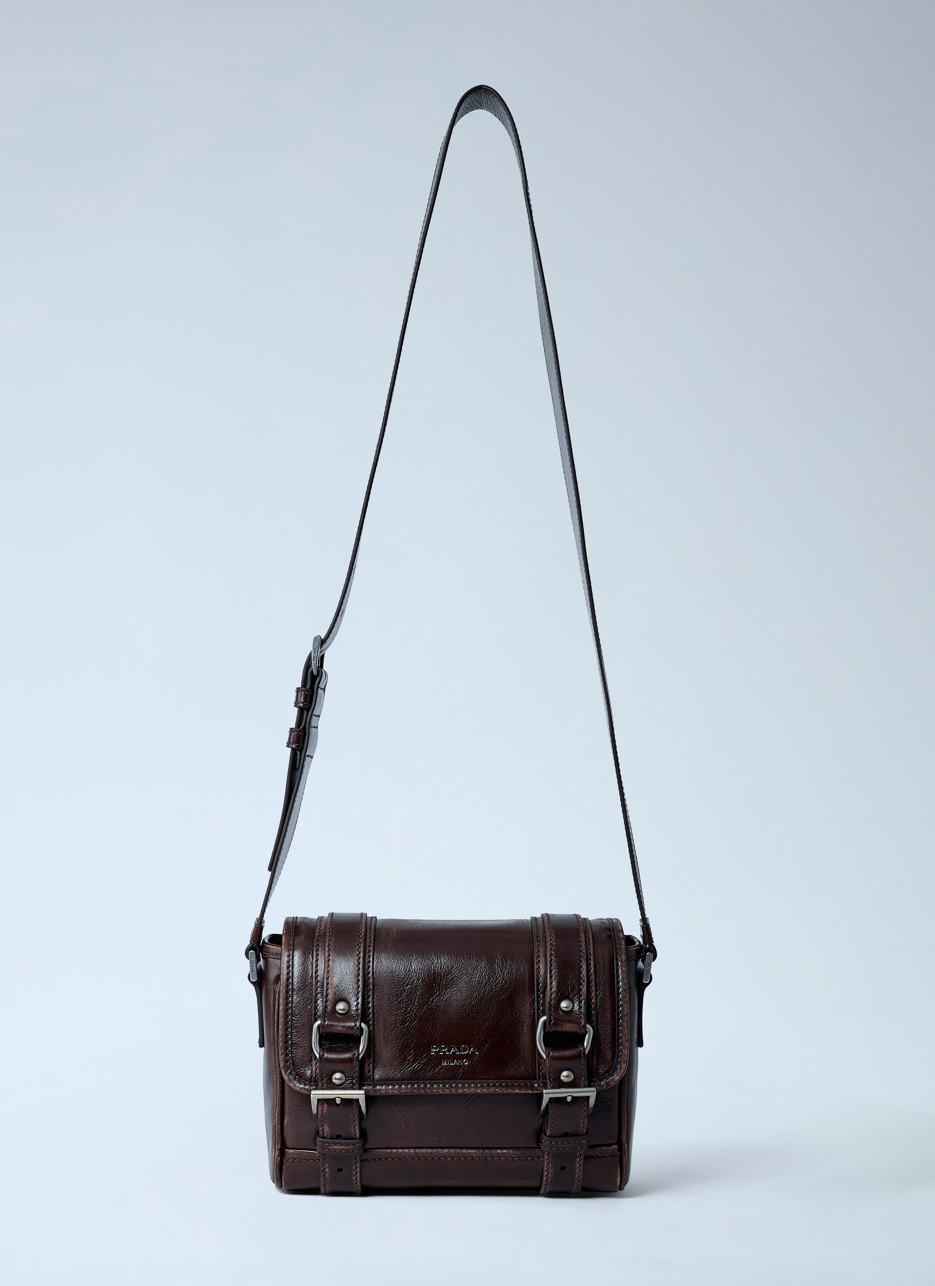 Prada Men Leather Explore Crossbody Bag