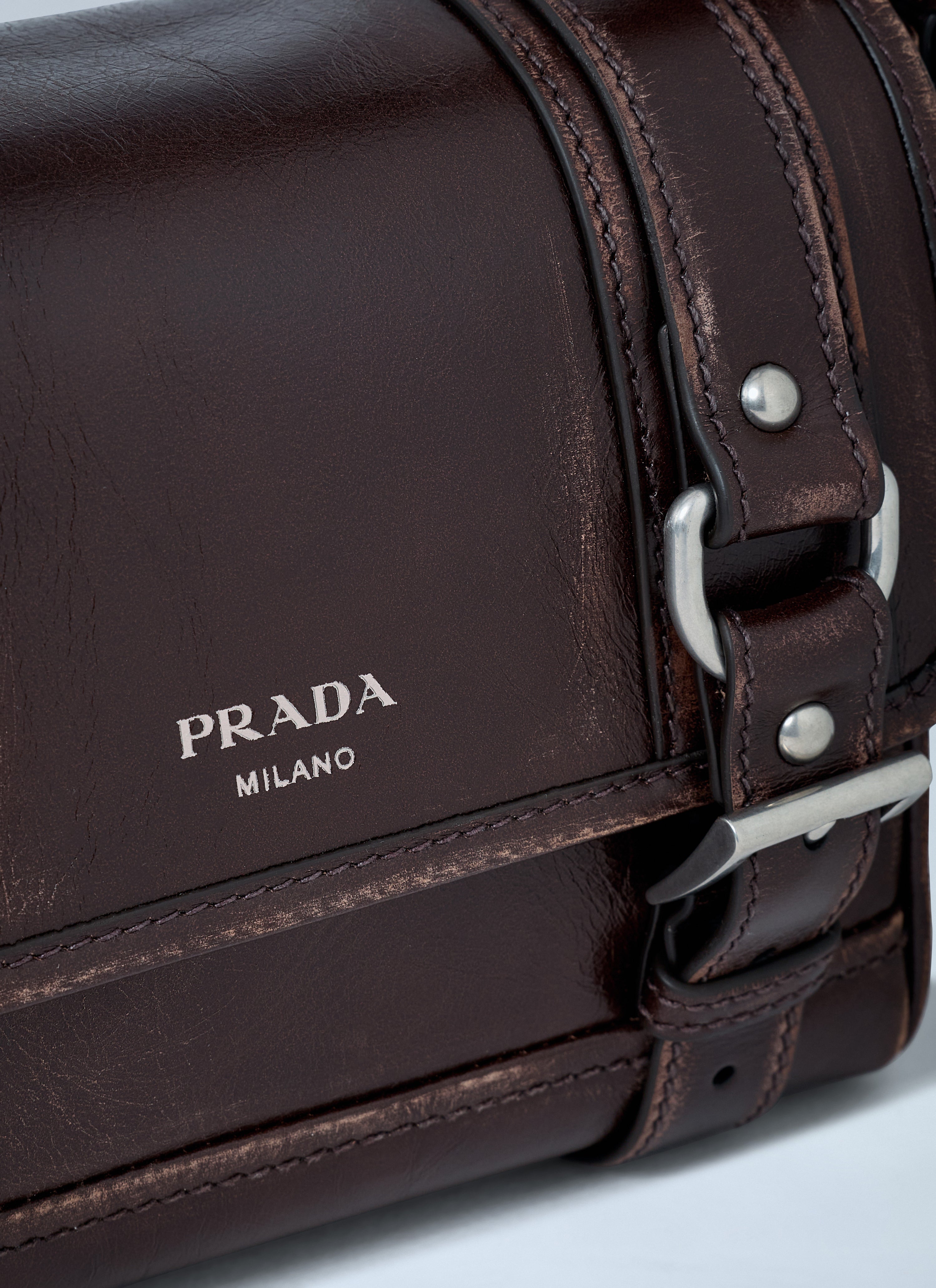 Prada Men Leather Explore Crossbody Bag